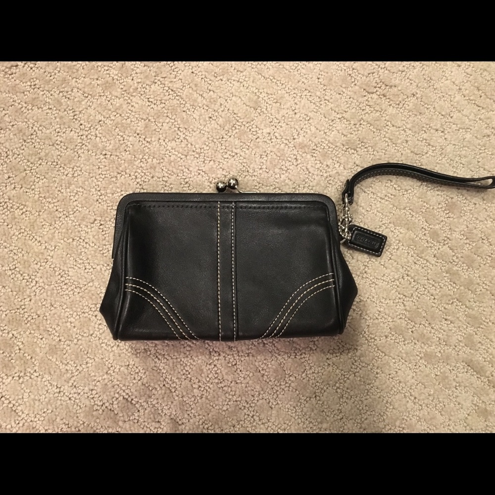 Black coach wristlet